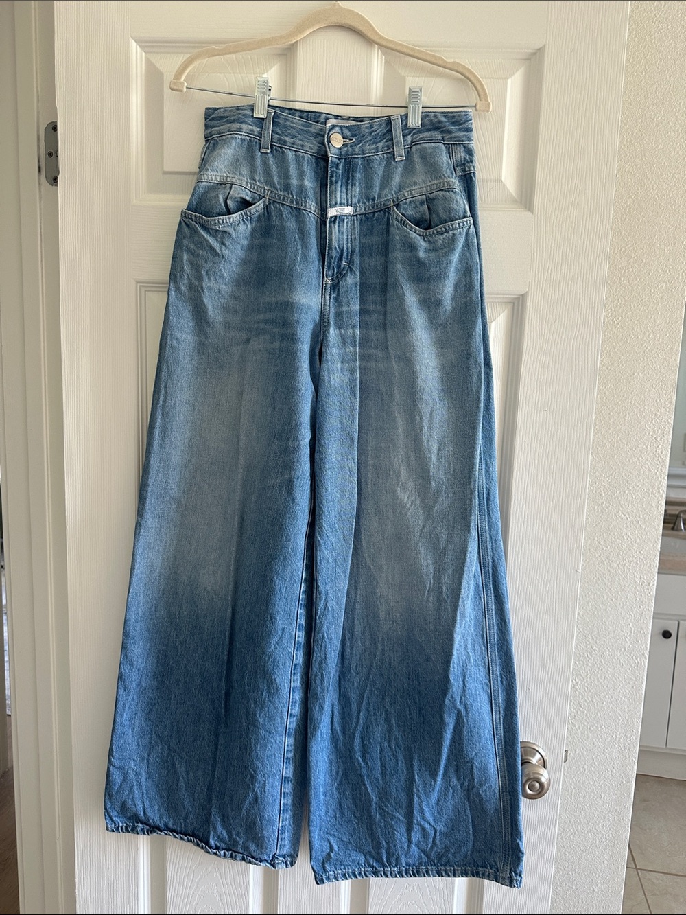 Closed Light Blue Denim High-Rise Wide Leg Jeans
